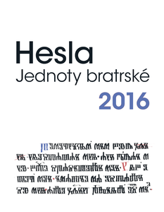 Hesla Jednoty bratrské na rok 2016 - náhled titulní stránky